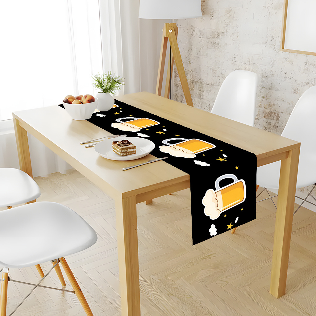 1 Buah Taplak Meja Cetak Datar - Christmas Table Runner ulasan dan harga