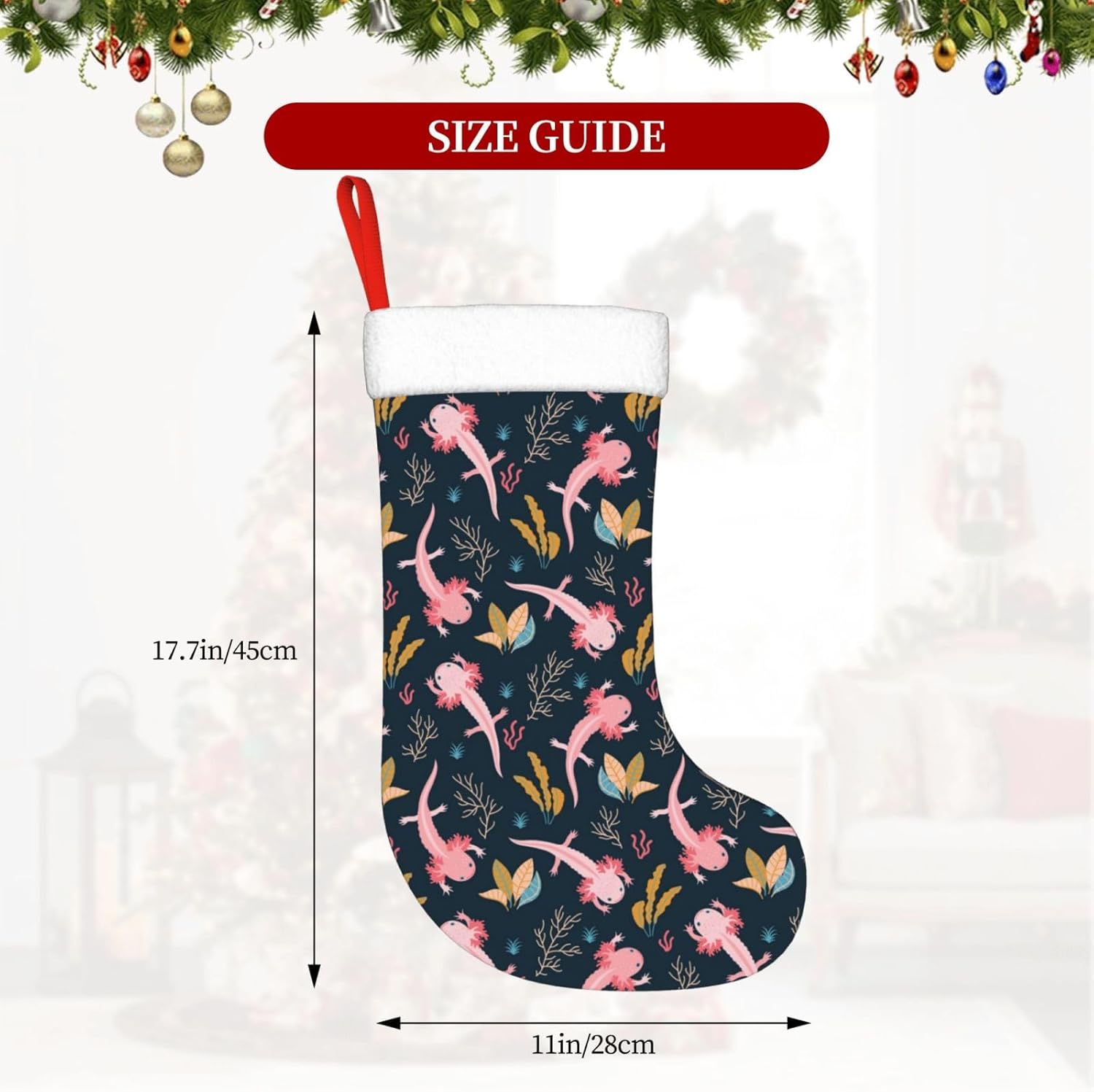 Stoking Natal Axolotl Lucu Sto - Christmas Stocking Hanging ulasan dan harga