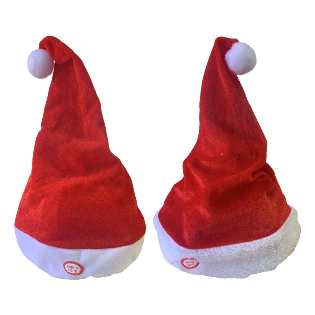Topi Santa menari bernyanyi, d - Santa Hat Plush ulasan dan harga