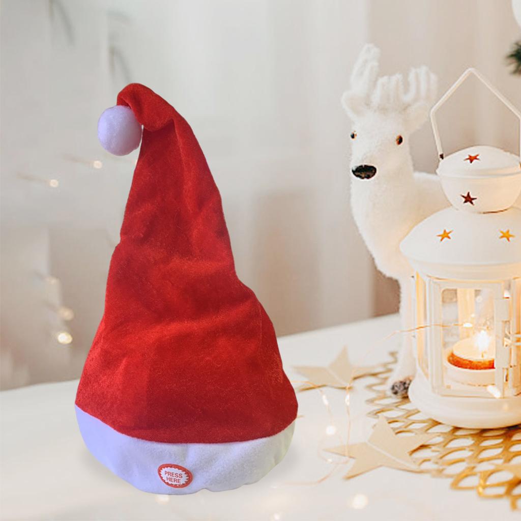 Topi Santa menari bernyanyi, d - Santa Hat Plush ulasan dan harga