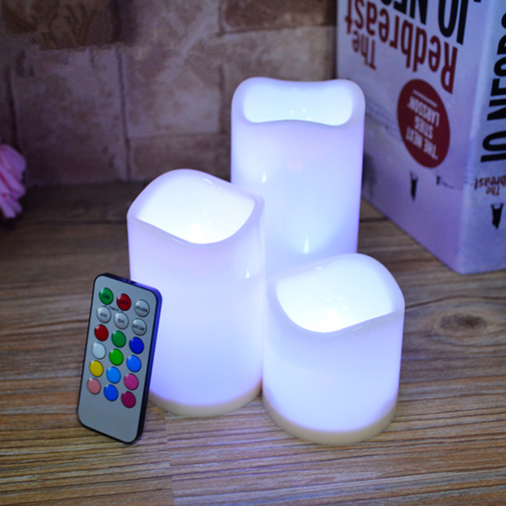 3 Buah/Set Lilin Berkedip Tanp - Holiday Candle Set ulasan dan harga