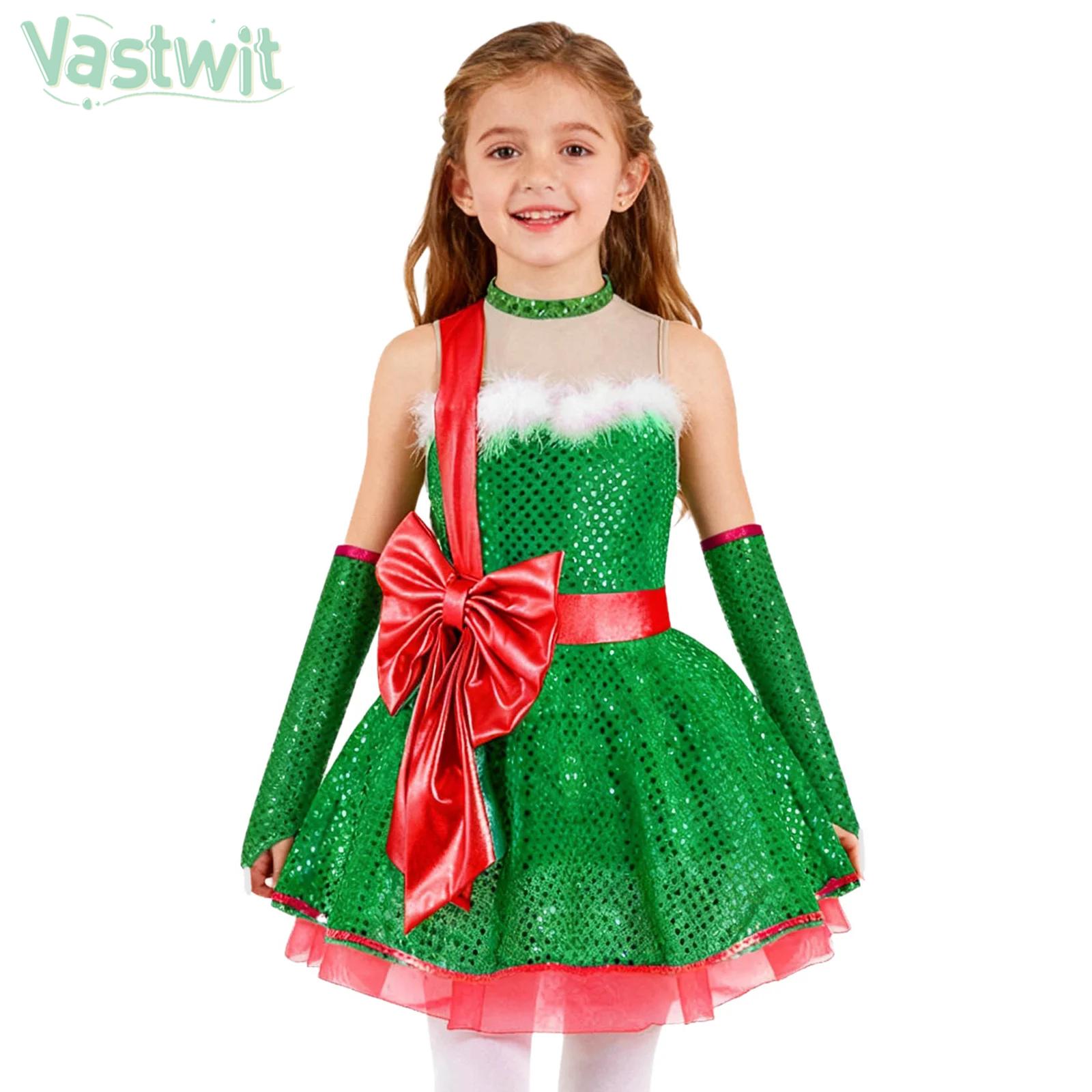 Gaun Tutu Tari Balet Bergaris  - Elf Costume Christmas ulasan dan harga