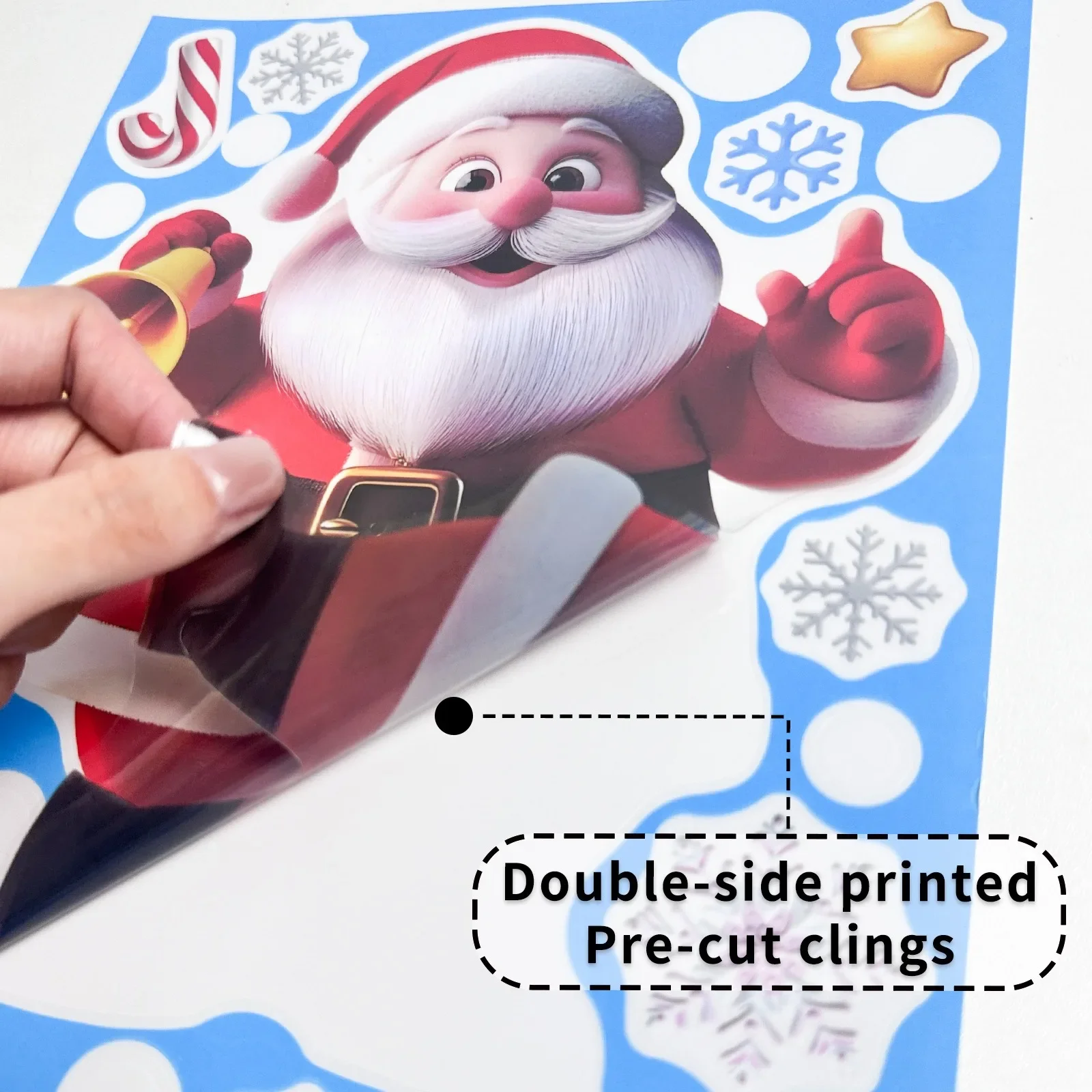 Stiker Jendela Natal Manusia R - Snowflake Window Decal ulasan dan harga