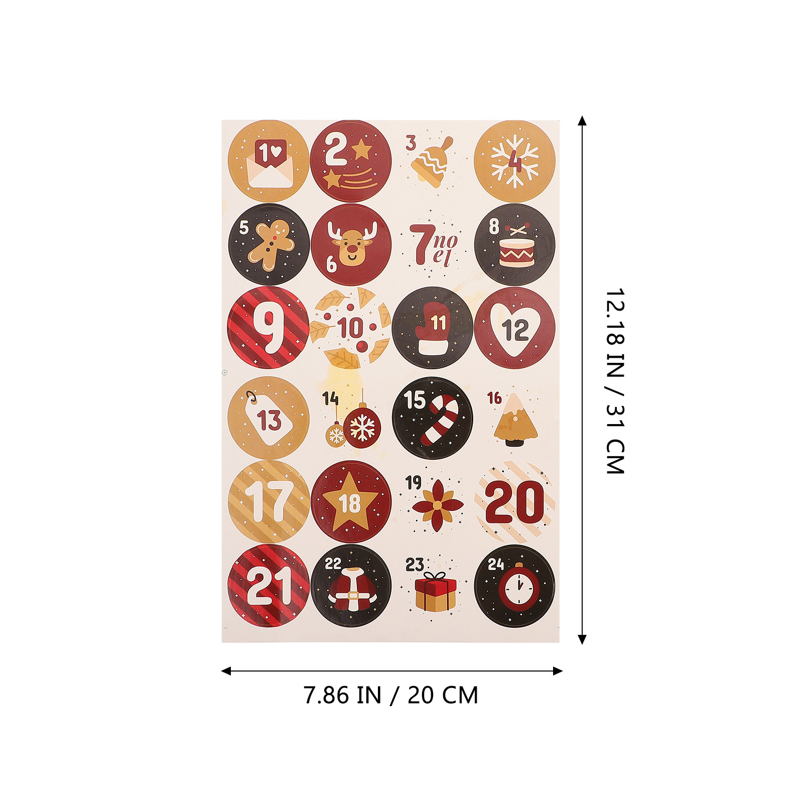 10 Lembar Dekorasi Natal Stike - Advent Calendar Gift ulasan dan harga