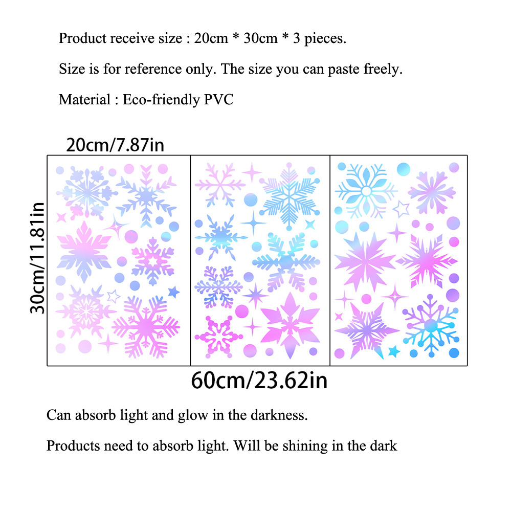Stiker Dinding Kepingan Salju  - Snowflake Window Decal ulasan dan harga