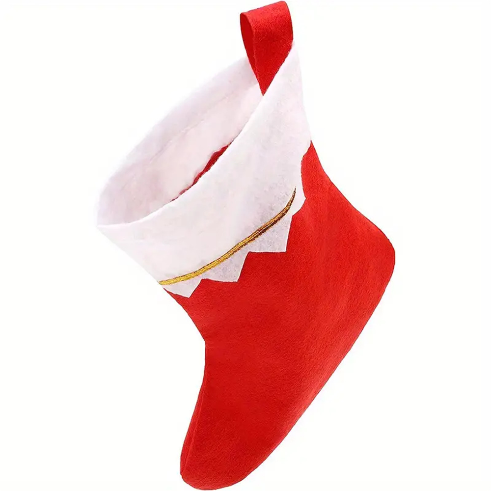 Stoking Natal bulu merah 12pcs - Christmas Stocking Hanging ulasan dan harga