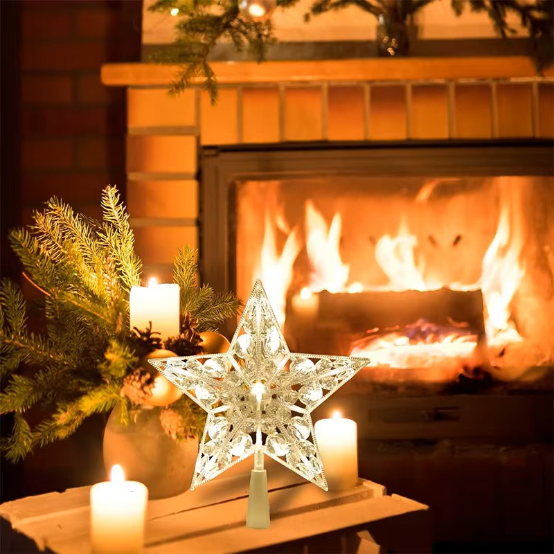 15Cm Puncak Pohon Natal Bersin - Star Tree Topper ulasan dan harga