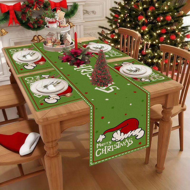 VIKAMA Set Alas Meja Natal Kar - Christmas Table Runner ulasan dan harga