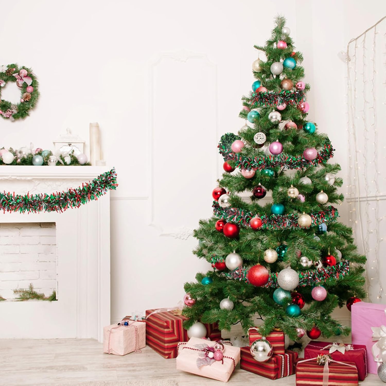 2M Garland Tinsel Natal Irides - Tinsel Garland Decoration ulasan dan harga