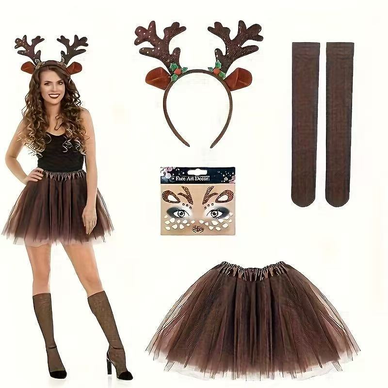 Set Kostum Rusa Kutub: Ikat Ke - Reindeer Antlers Headband ulasan dan harga