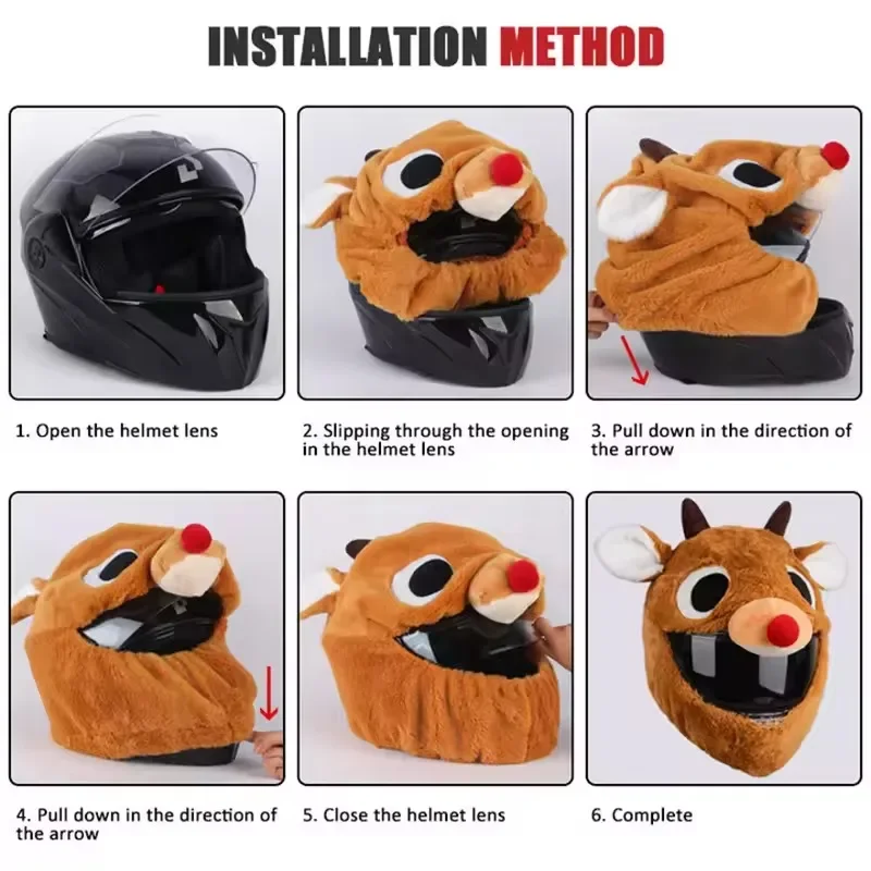 Penutup Helm Mewah Kartun Sepe - Santa Hat Plush ulasan dan harga