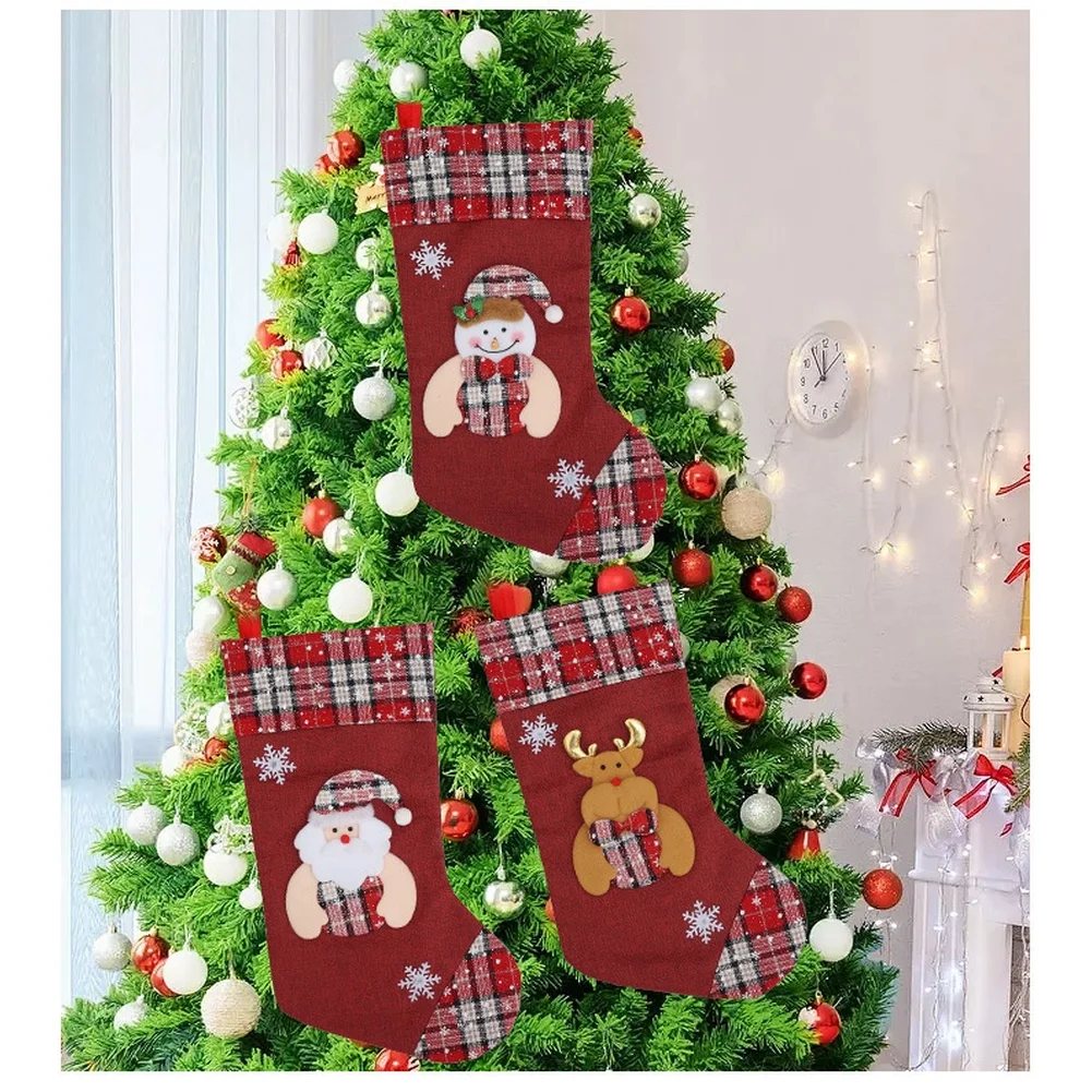 1 buah Kantong Hadiah Natal da - Christmas Stocking Hanging ulasan dan harga