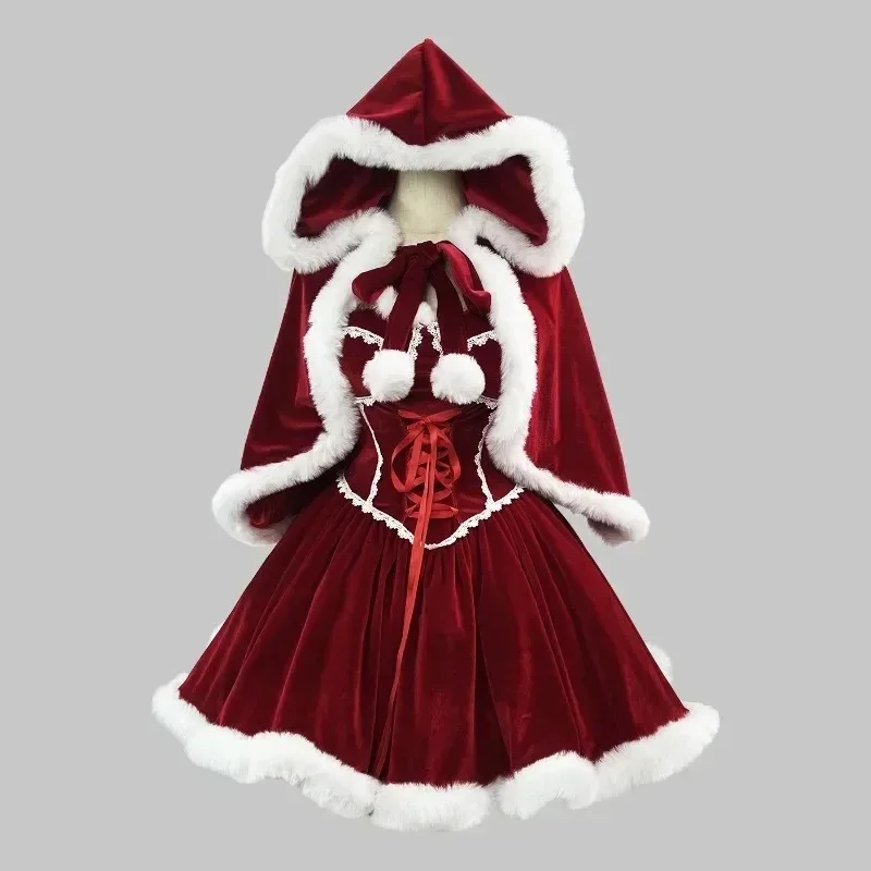 Kostum Cosplay Jubah Merah Tah - Elf Costume Christmas ulasan dan harga