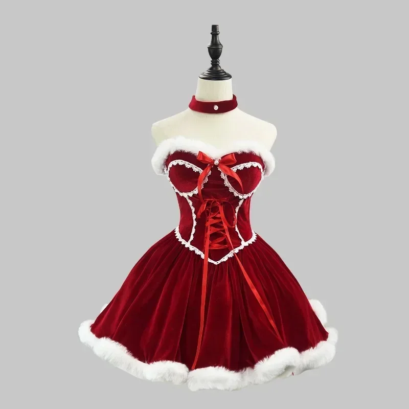 Kostum Cosplay Jubah Merah Tah - Elf Costume Christmas ulasan dan harga