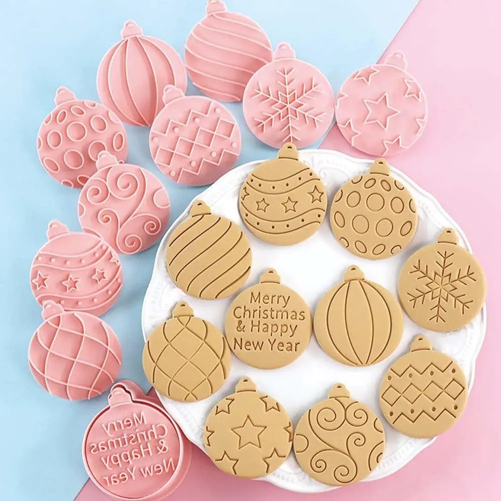 11Pcs Set Cetakan Kue Natal 3D - Ornament Ball Set ulasan dan harga