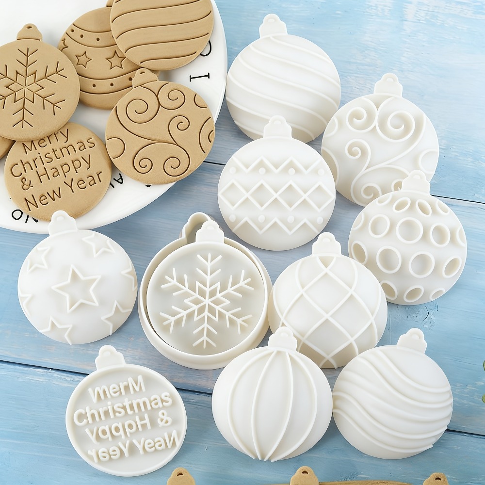 11Pcs Set Cetakan Kue Natal 3D - Ornament Ball Set ulasan dan harga