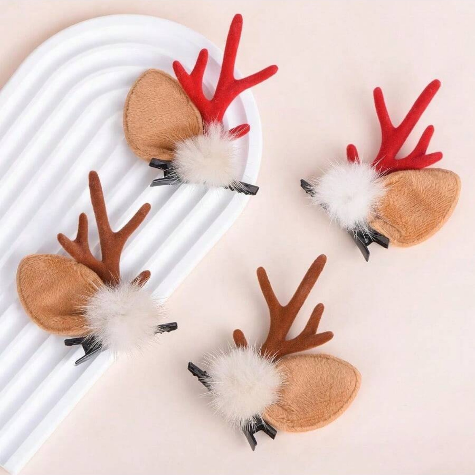 2 Buah Jepit Rambut Tanduk Rus - Reindeer Antlers Headband ulasan dan harga