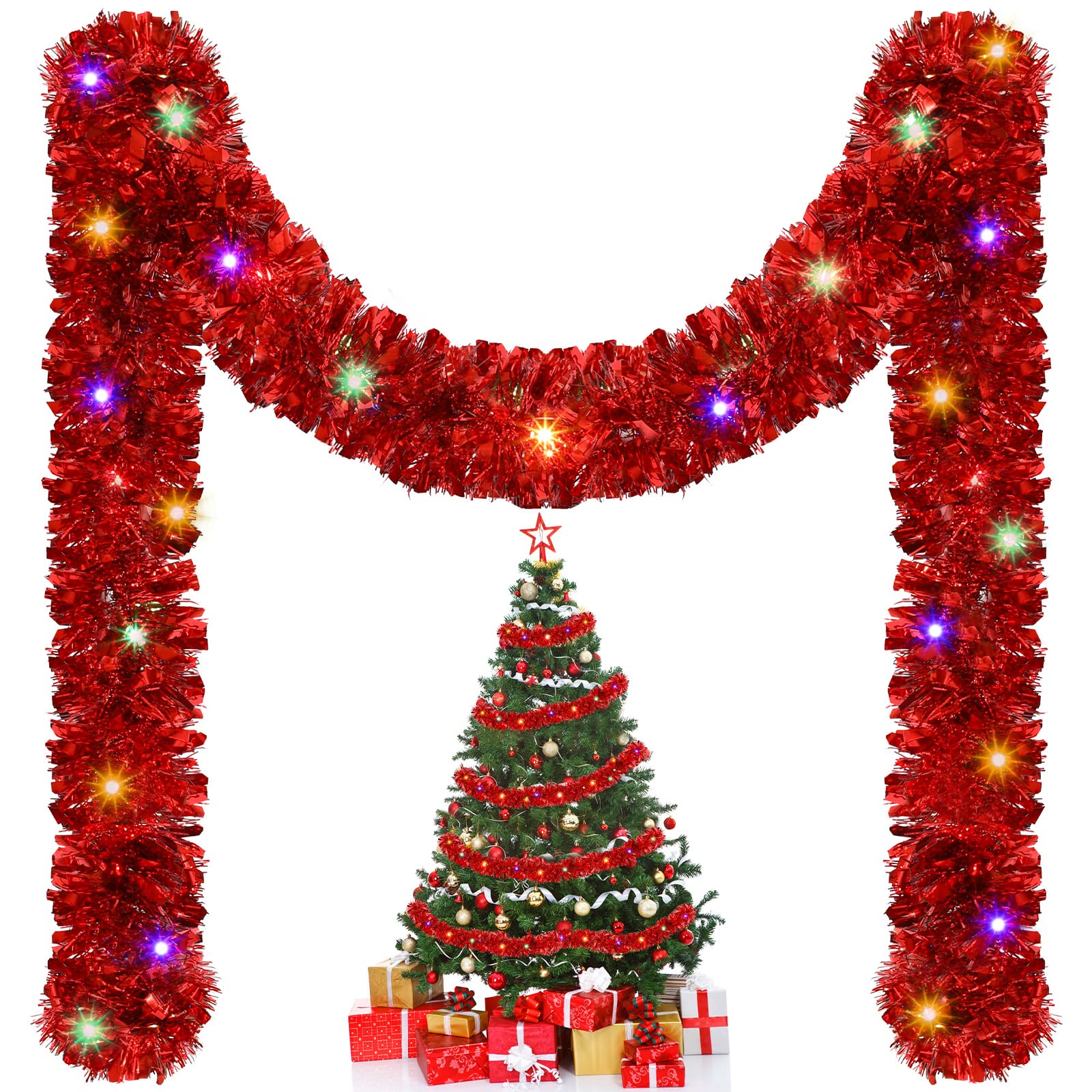1/3 Buah Dekorasi Karangan Bun - Tinsel Garland Decoration ulasan dan harga