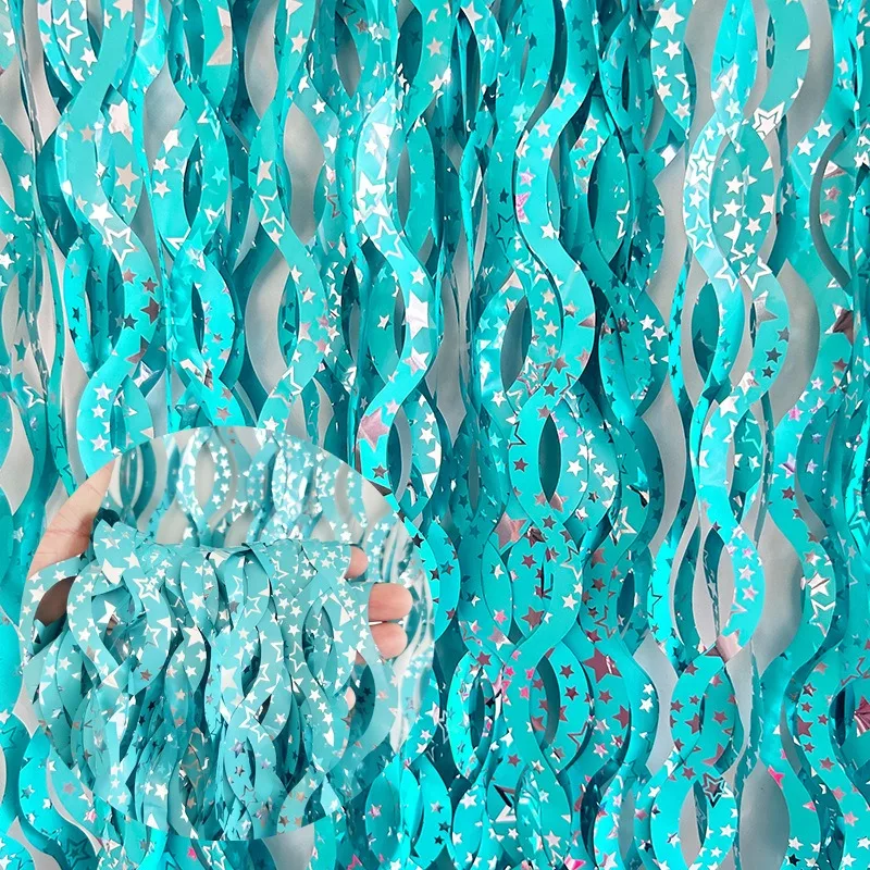 1x2m bintang warna-warni hujan - Tinsel Garland Decoration ulasan dan harga