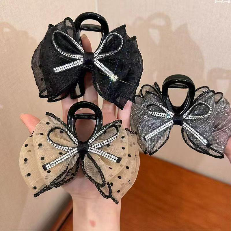 Jepit Rambut Pita Jala Elegan  - Ribbon Bow Gift ulasan dan harga