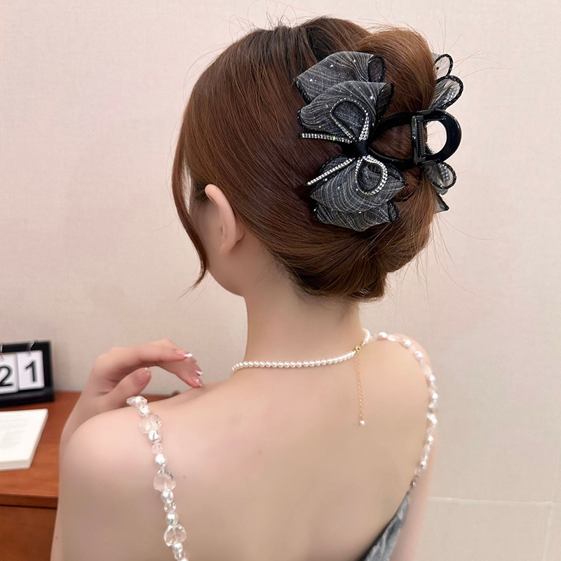 Jepit Rambut Pita Jala Elegan  - Ribbon Bow Gift ulasan dan harga