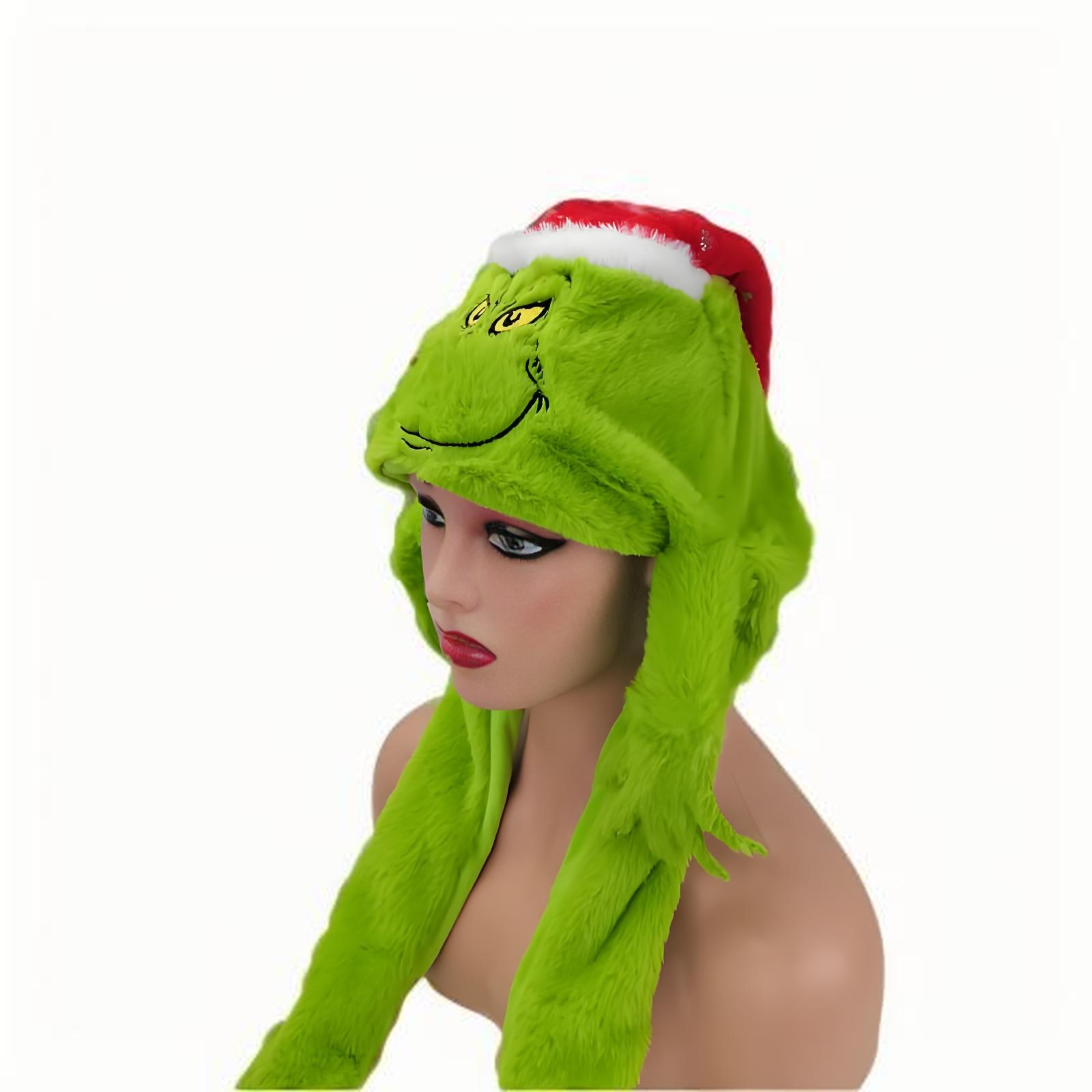 Topi, Syal, dan Kostum Kartun  - Santa Hat Plush ulasan dan harga