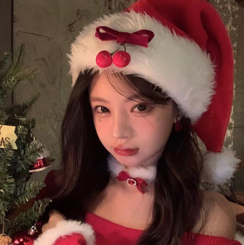 Topi Santa Mewah dengan Pita C - Santa Hat Plush ulasan dan harga