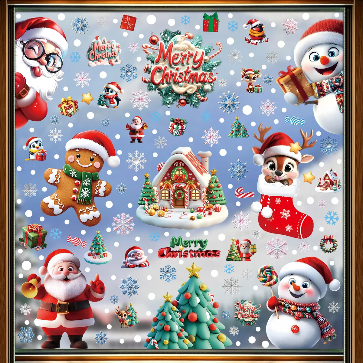 Stiker Jendela Natal 2025 - Gi - Snowflake Window Decal ulasan dan harga