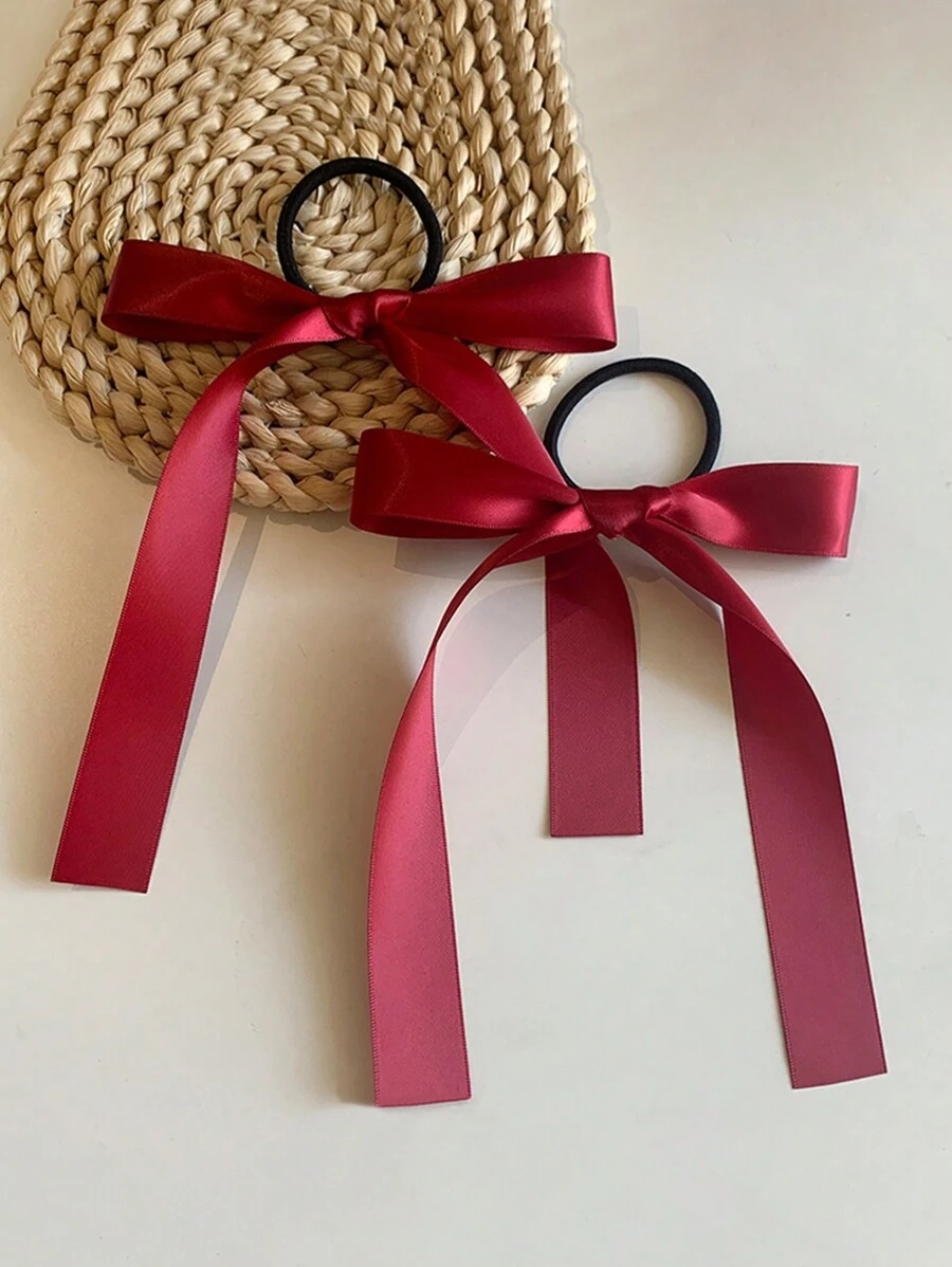 2 buah/set aksesoris rambut pi - Ribbon Bow Gift ulasan dan harga