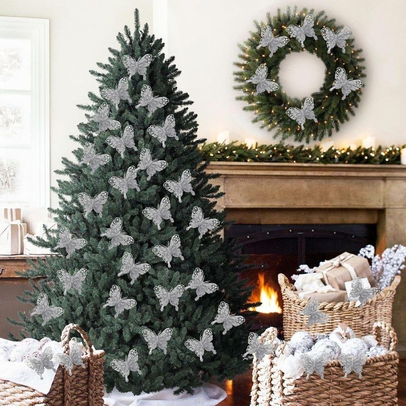 Klip Kupu-kupu Berongga Berkil - Christmas Wreath Fake ulasan dan harga