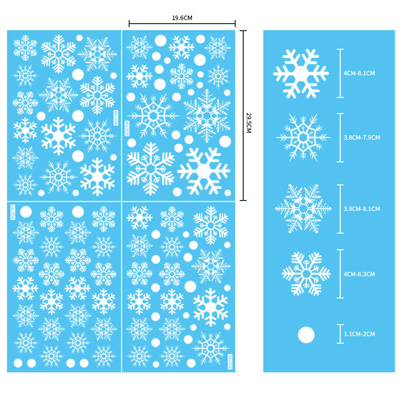 Stiker PVC Natal yang Dapat Di - Snowflake Window Decal ulasan dan harga