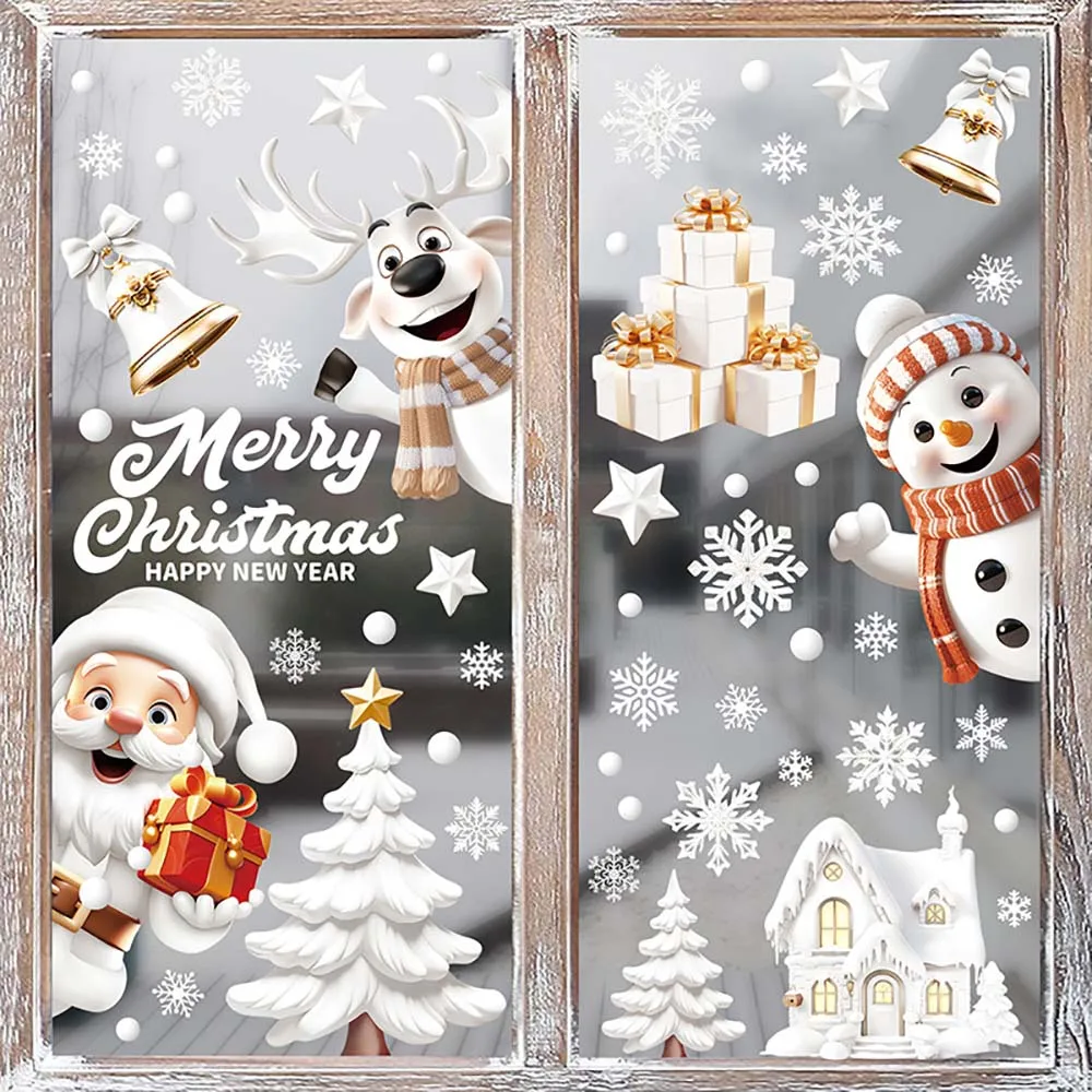 Stiker jendela Natal, 9 buah/s - Snowflake Window Decal ulasan dan harga