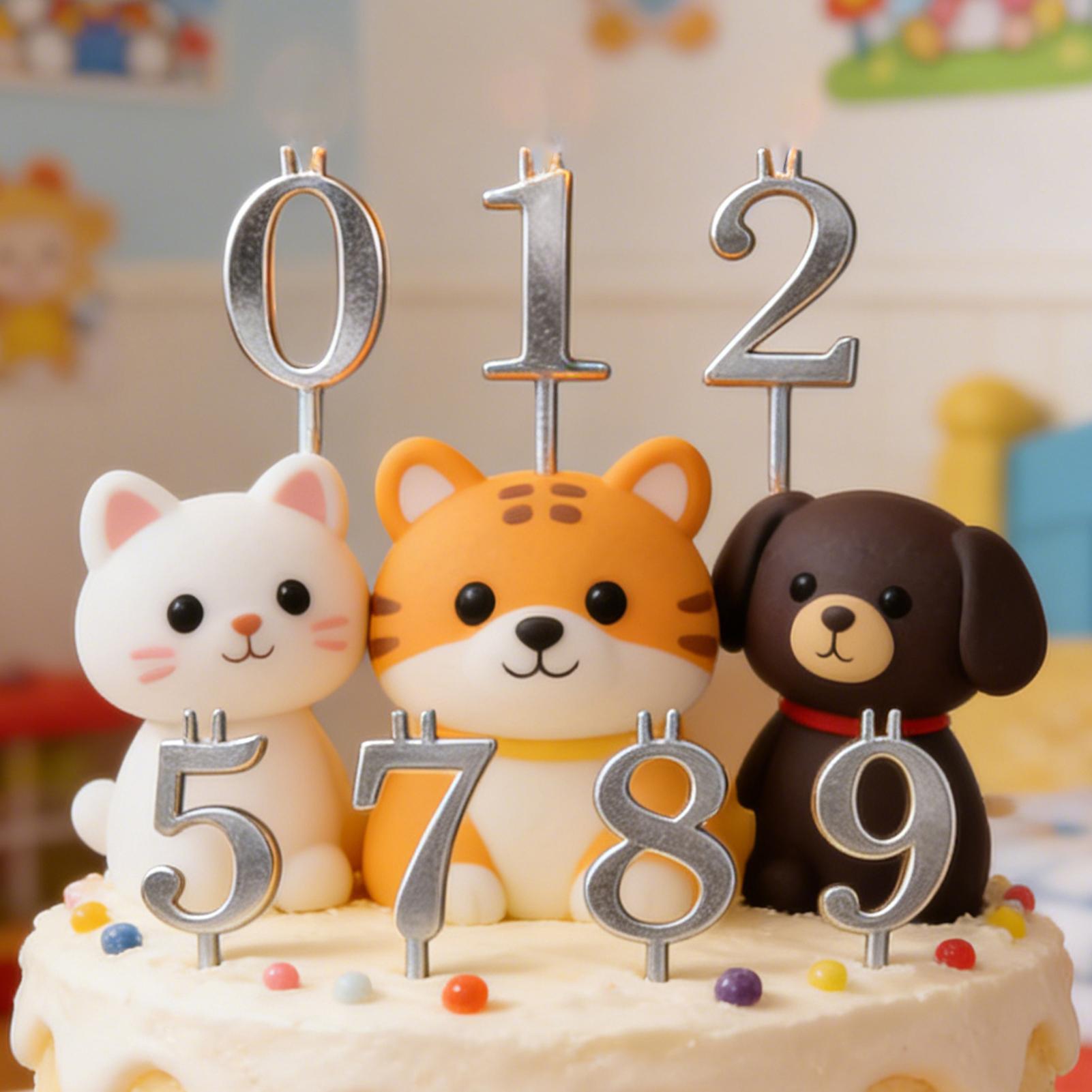10pcs 0-9 Hiasan Kue Angka Log - Holiday Candle Set ulasan dan harga